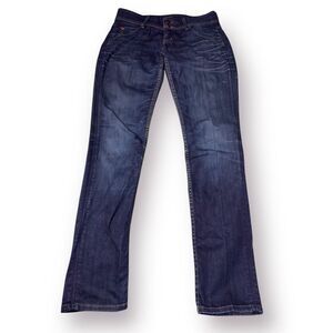 Hudson Womens Flap Pocket Jeans‎ Low Rise Size 26 Dark Blue Wash Y2K Bootcut